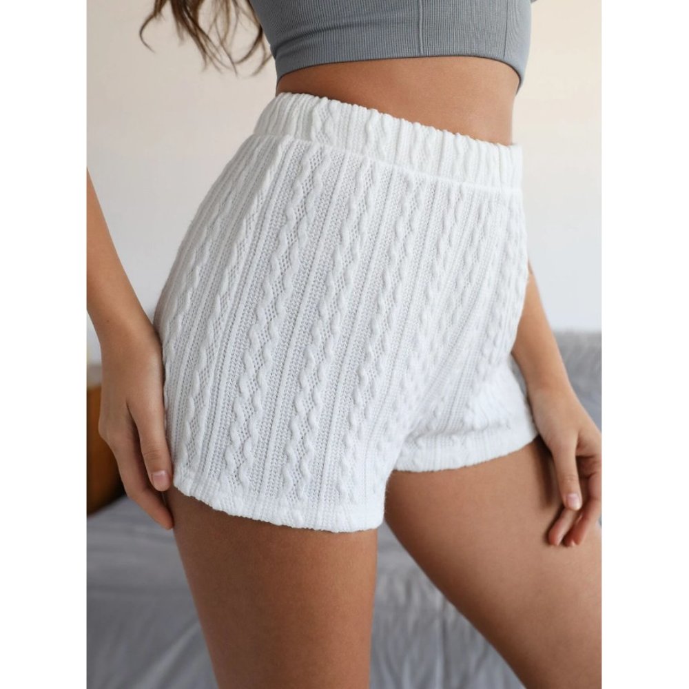 Cable Knit Lounge Shorts - Picture 6 of 10